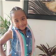 Clase de español niña de 6 años